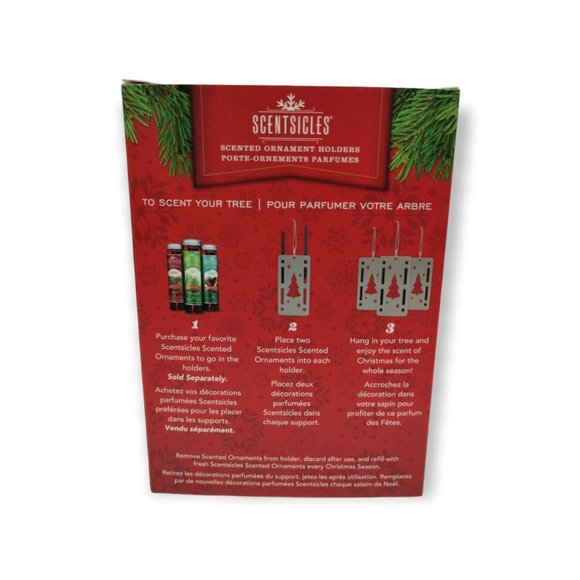 Scentsicles Scented Ornament Holders 3-Pack Christmas Tree New - Picture 2 of 6